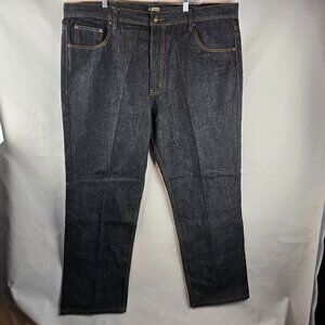 Access Jeans Mens 44x32 Blue Denim Dark Wash Relaxed Baggy Streetwear Hip Hop